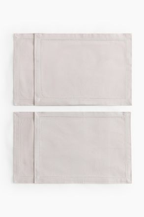 H&M 4-pack cotton place mats - Hellbeige