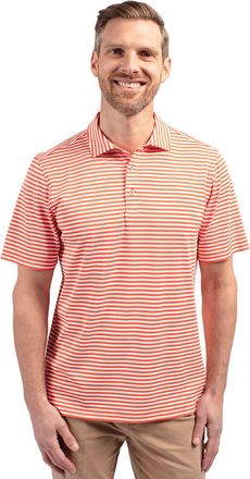 Cutter & Buck Virtue Eco Pique Stripe Recycled Mens Polo Shirt