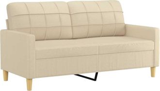 vidaXL Sof&aacute; De 2 Plazas De Tela Color Crema 140 Cm Vidaxl