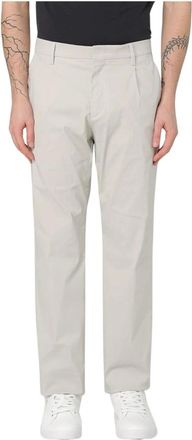 K-Way K-Way, Straight Trousers, male, Beige, Size: 2XL Stylish Blue Casual Pants