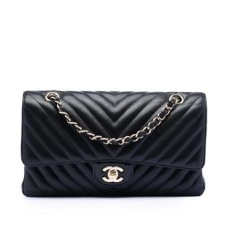 Chanel Pre-owned Classic Flap Shoulder Bag - Dames - Pre-owned - Zwart - Maat: ONE Size Leer