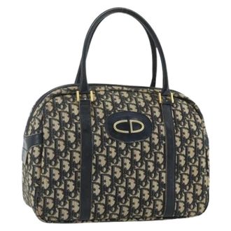 Dior Pre-owned Handbags, female, Blue, Size: ONE SIZE Pre-owned Trotter Canvas Hand Bag