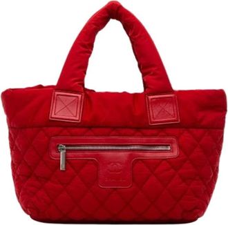Chanel Vintage, unisex, Rood, ONE Size, Nylon, Pre-owned Nylon Tote