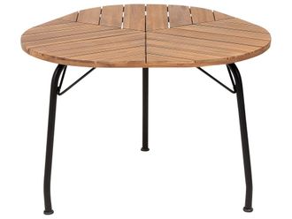 Beliani Mesa de comedor 4 personas de madera marr&oacute;n