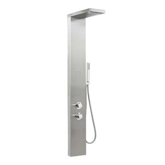 Trade Shop Trade Shop - Pannello Doccia Colonna In Acciaio Con Doccetta Soffione Cascata Idromassaggio