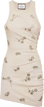 Philipp Plein Dames, Jurken, Grijs, Maat: XL Jersey