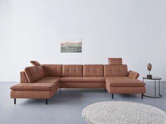 Inosign Wohnlandschaft »Birkholm U-Form« Armlehnverstellung, auch in Easy Clean Bezug - mit Wasser zu reinigen