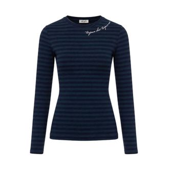 Liu Jo Wf6440 J3988 D3050 Long Sleeve Top - female - Liu Jo - Long Sleeve T-Shirts - Blue - XL - Tops