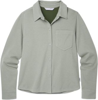 Stio | Womens Notion Stretch Knit Shirt, Size Extra Small in Sage Flats