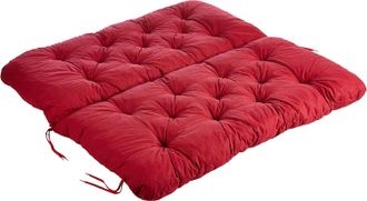 OEM Coj&iacute;n Acolchado Con Respaldo Para Banco De Jard&iacute;n O Patio. Aprox. 100 X 98 X 8 Cm. Rojo