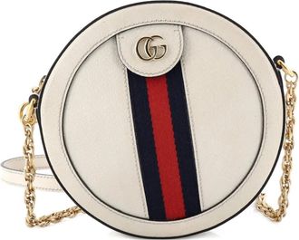 Gucci Ophidia Round Shoulder Bag Leather Mini crossbody bag - Beige