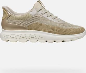 Geox Scarpe Spherica Plus Donna Beige Chiaro/oro Chiaro