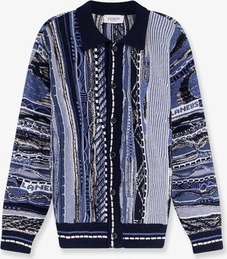 Laneus Cardigan con motivo jacquard - LANEUS - gender_Man