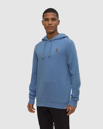 tentree Sasquatch Hoodie in Lakeside Blue Heather/fishing at Nordstrom, Size Xx-Large