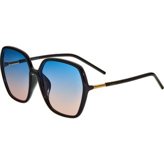Bertha Sunglasses Priscilla Polarized Sunglasses in Black/blue-Pink at Nordstrom