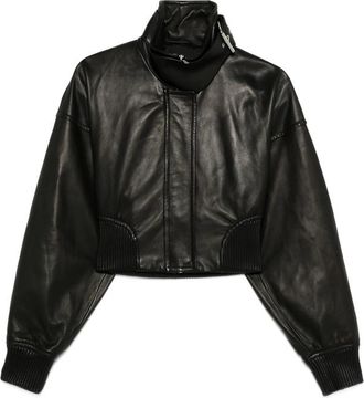 Sportmax Cropped Leather Jacket