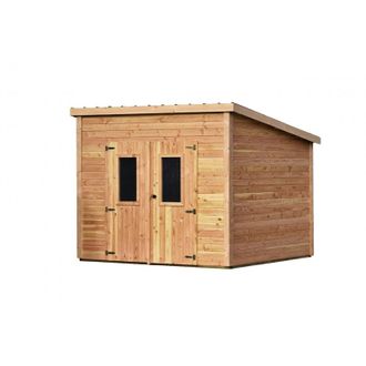 Foresta Caseta De Jard&iacute;n De Madera 280x280 Cm - Grosor De Pared 28 Mm - Madera De Abeto Douglas Y Techo De Acero - Dan3030.02 Foresta