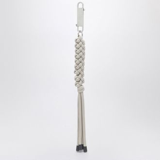 Rick Owens Interwoven Key Holder In Pearl Color