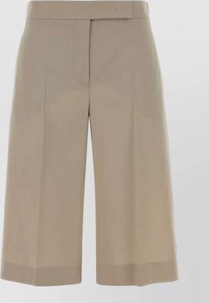 Max Mara wool blend mile pleated bermuda shorts