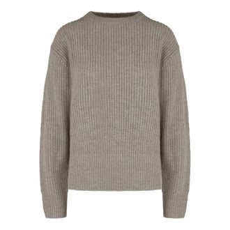 Bomboogie Jersey de cuello redondo acanalado - Knitwear - Mujer - Beige - XS
