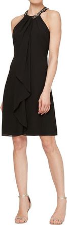 S.L. Fashions Embellished Halter Dress in Blk at Nordstrom Rack, Size 10