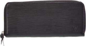 Louis Vuitton Black Calf Leather Wallet (Authentic Pre-Loved)