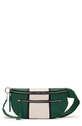 Hammitt Charles Large Leather Crossbody Bag in Clubhouse Stripe/Silver at Nordstrom