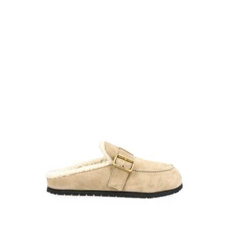 Prada Buckle-fastening Shearling-lined Mules