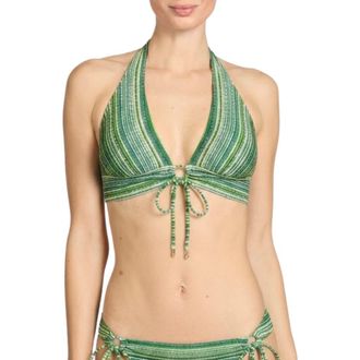 Robin Piccone Emilia Keyhole Bikini Top in Verde at Nordstrom, Size X-Small