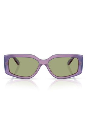 Vogue Eyewear 55mm Rectangular Sunglasses in Lavender/Green at Nordstrom