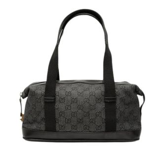 Gucci Pre-owned Handbags, female, Gray, Size: ONE SIZE Pre-owned Denim Shoulder Bag