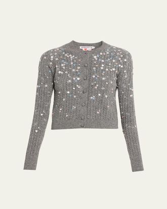 Bernadette Gilberte Stardust Cable-Knit Cardigan