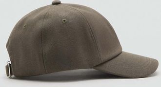 Mango Cappellino cotone piqu&eacute; marrone medio - Uomo - Taglia unica - MANGO MAN
