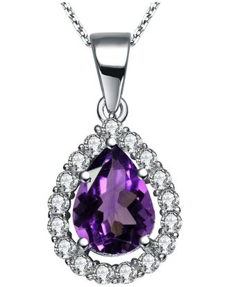 Genevive Silver Cz Necklace