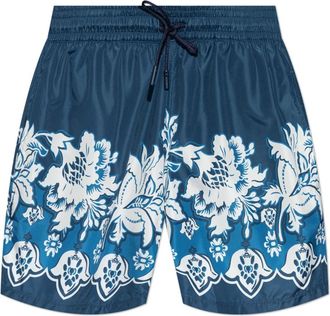 Etro Klassieke Zwemshort - Heren - Strandmode - Blauw - L - Polyester - Badmode