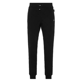 Philipp Plein Broeken, Heren, Zwart, M, Katoen, Fleece Trainingsbroek