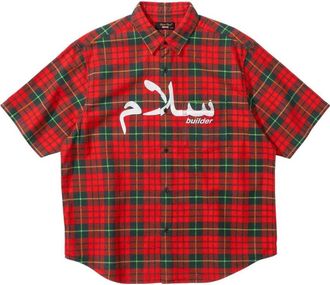 SUPREME SS23 Week6 Arabic Logo Flannel Shirt Red SUP-SS23-127