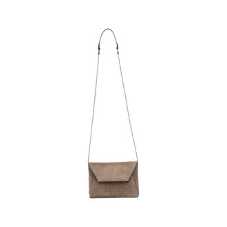 Brunello Cucinelli BC Duo Suede Clutch Bag - female - Brunello Cucinelli - Cross Body Bags - Brown - ONE SIZE - Bags
