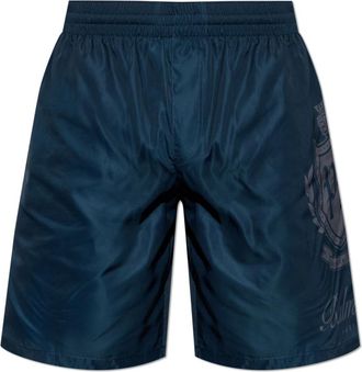 Balmain Logo Zwemshorts - Heren - Strandmode - Blauw - M - Leer - Badmode