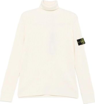 Stone Island Witte T-shirts en Polos - Heren - Coltruien - Wit - L - Truien & Vesten