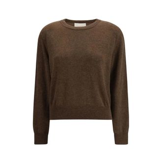 Lisa Yang Greer Sweater - Dames - Ronde hals truien - Bruin - S - Wol - Truien & Vesten