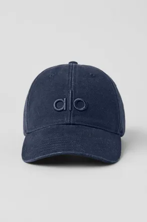 Alo | Washed Off-Duty Cap in Vintage Navy Blue