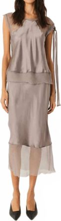 The Garment Catania Silk Skirt In Smoke