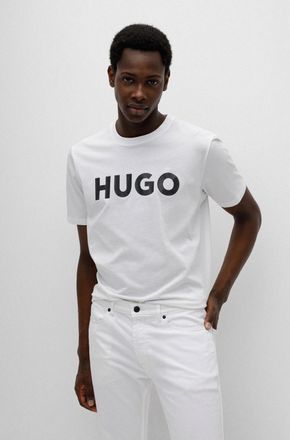 HUGO BOSS T-Shirt HUGO Dulivio, Herren, Gr. XXL, open wei&szlig;120, Single Jersey, Obermaterial: 100% Baumwolle, unifarben, regular fit normal, Rundhals, abgesteppte