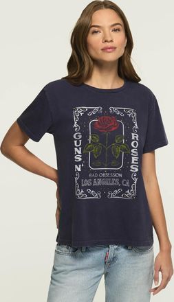 Lucky Brand Womens Guns N Roses Embellished Boyfriend Tee