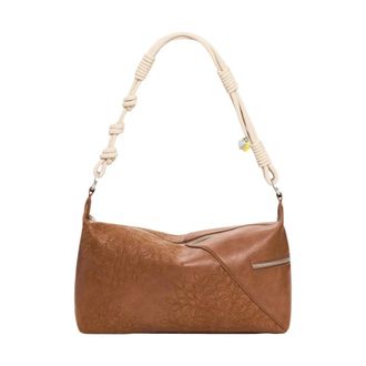 Desigual Stylish Zip-Fastening Bag with Multiple Pockets - female - Desigual - Shoulder Bags - Brown - ONE SIZE - Bags