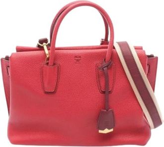 MCM Pre-owned Tote Bag - Dames - Vintage Shopper - Rood - ONE Size - Leer - Vintage