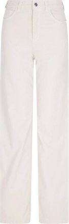 Emporio Armani Jeans, Dames, Beige, W30, Denim, Wijde Ivory Denim Jeans