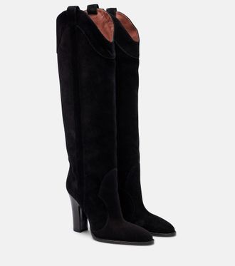 PARIS TEXAS Lavinia suede knee-high boots