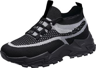 Generic Womens Orthopedic Running Trainers Womens Wide Fit Plantar Fasciitis Sneakers Summer New Border Soft Flying Woven Breathable Mesh Lightweight Womens S